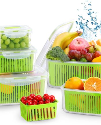 5Pack Fresh Food Storage Containers Fridge