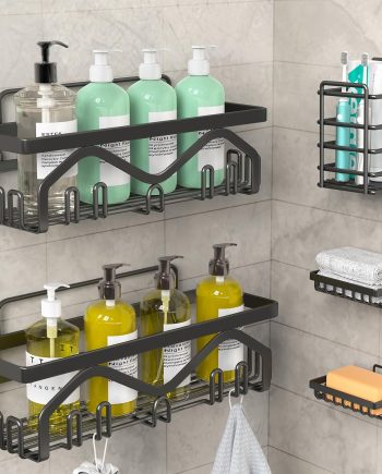 Adhesive Shower Caddy, 5-Pack Shower Shelves