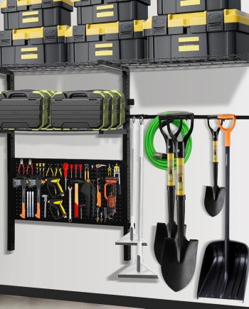 Garage Wall Shelves with Metal Pegboard