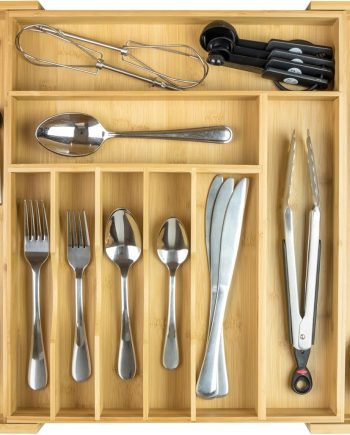 Premium Silverware, Flatware and Utensil Organizer for Kitchen Drawers